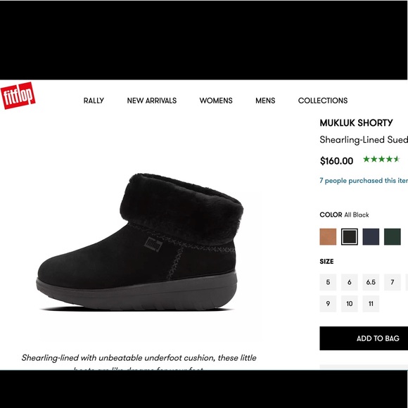 NWOT Fitflop Boots sz. 8.5 in Racing Green - real shearling and suede - Picture 4 of 6